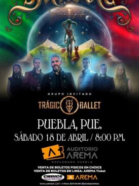 Cartaz do show do Saurom em Puebla