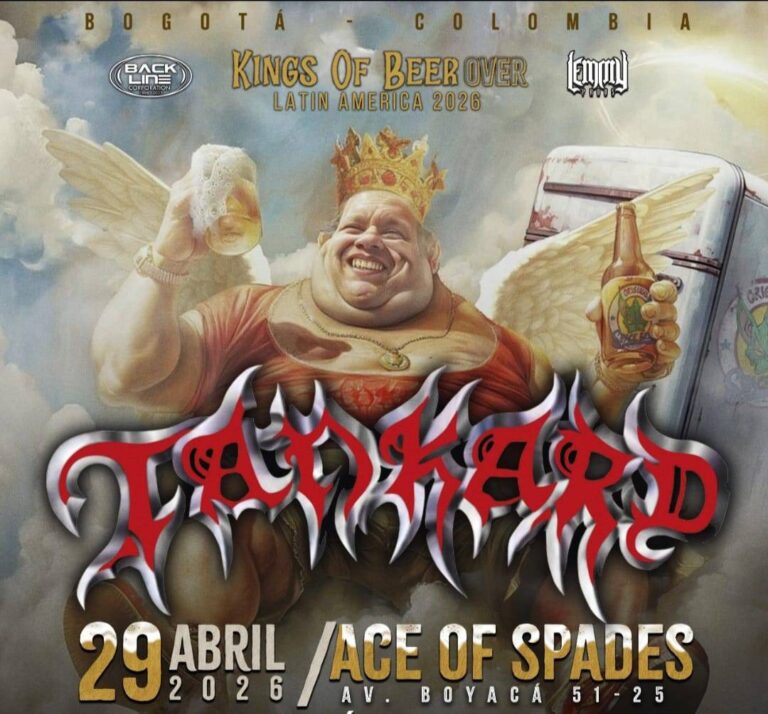 Tankard em Bogotá 2026: cerveja, velocidade e 40 anos de thrash sem pedir desculpas