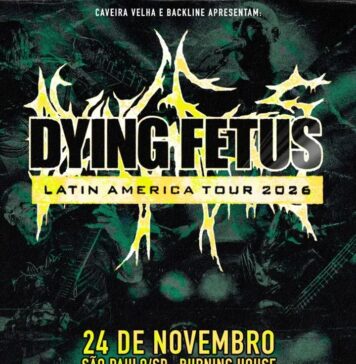 Dying Fetus: Aniquilação – Data única no Brasil (24/11/2026), em São Paulo