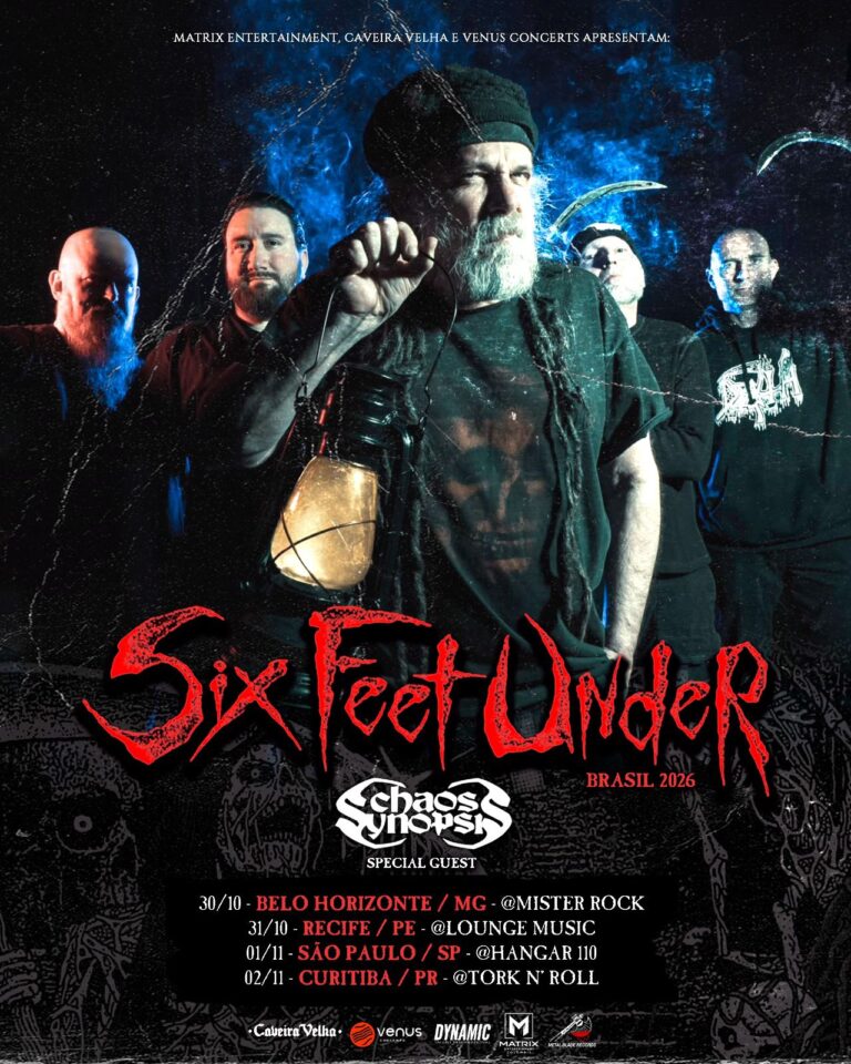 Six Feet Under no Brasil – 31/10/2026 em Recife /PE