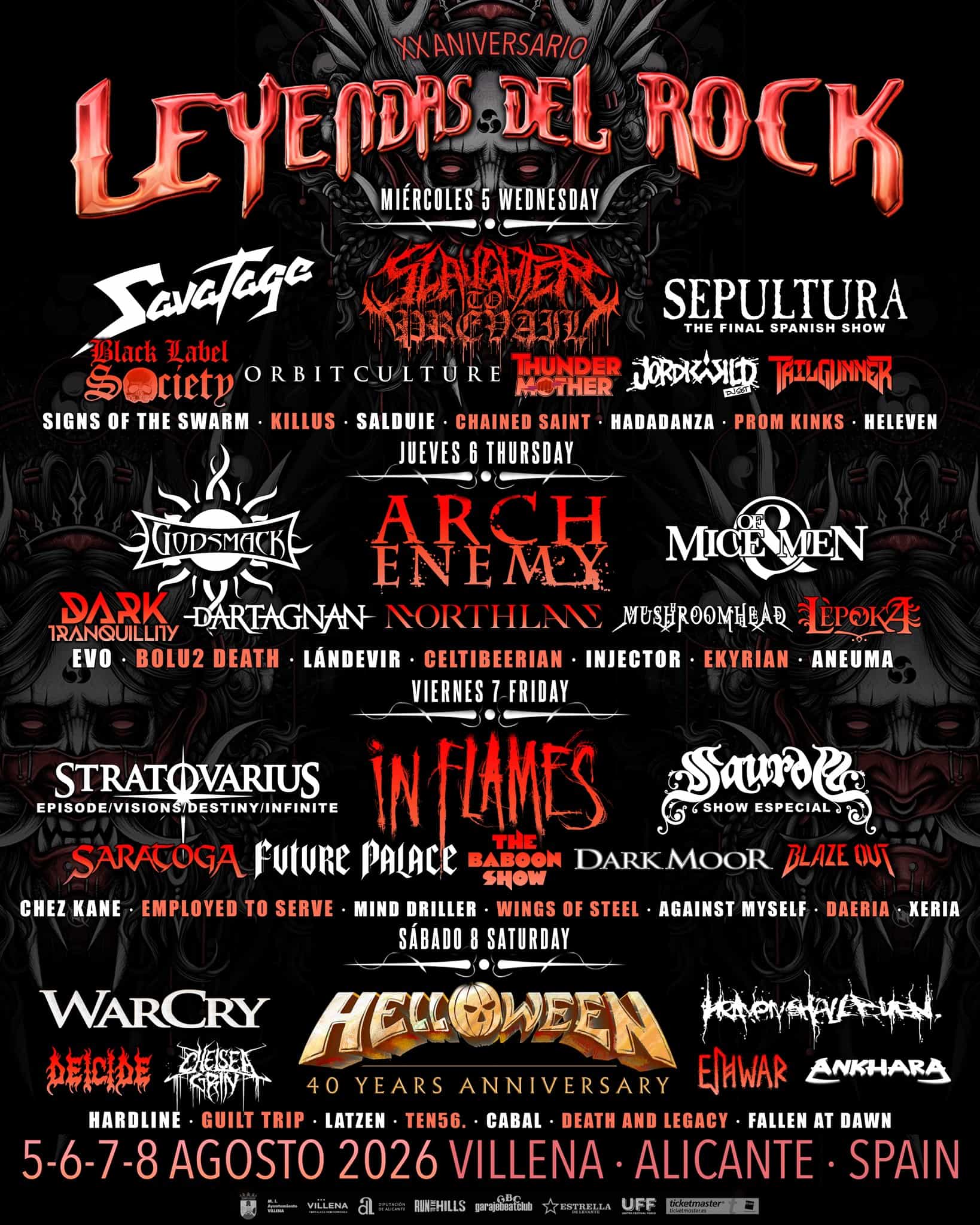 Leyendas del rock. Flyer. Oficial