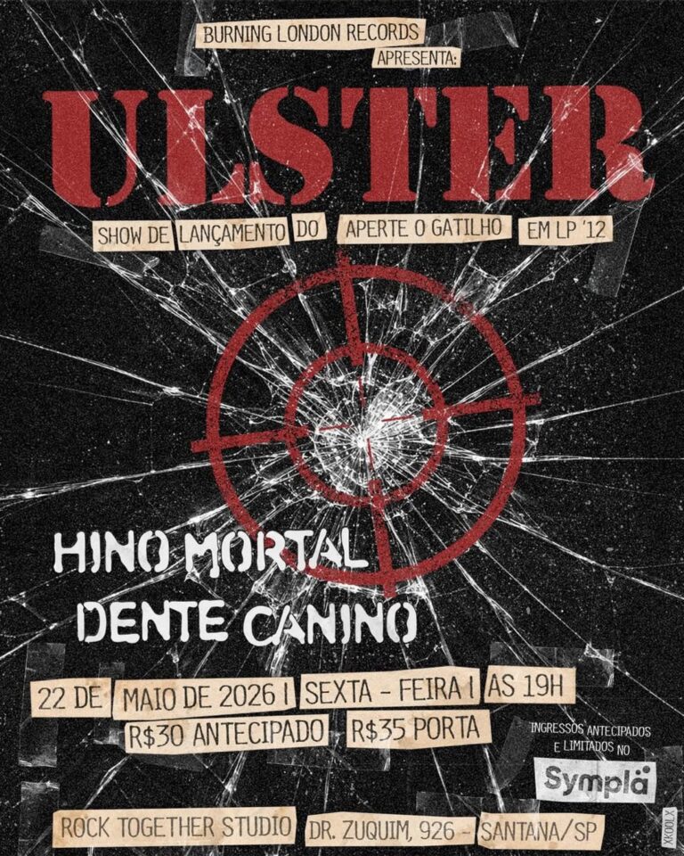 Rock Together Studio: Ulster, Hino Mortal e Dente Canino (22/05/2026)