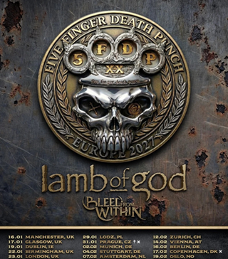 Five Finger Death Punch trazem Lamb of God e Bleed From Within à Europa em 2027