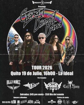 Cartaz oficial do festival em Quito reunindo atrações internacionais e nacionais