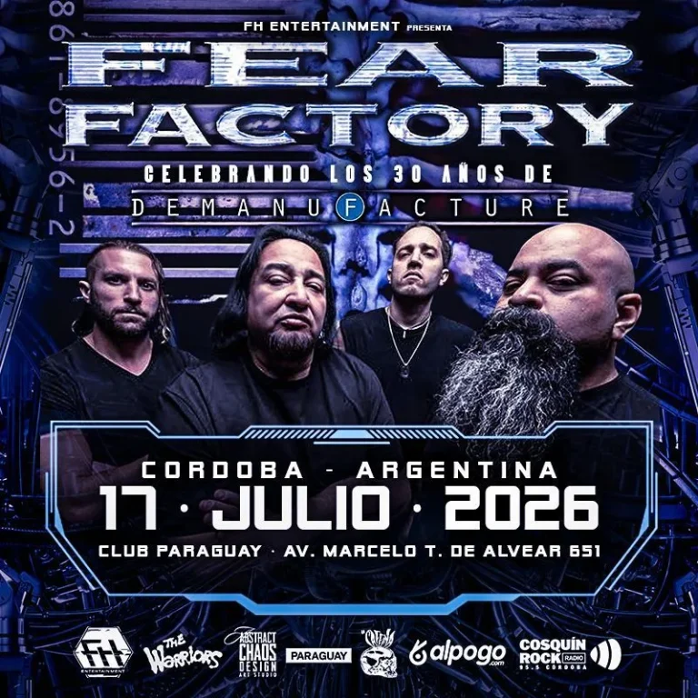 Fear Factory chega pela primeira vez a Córdoba, Argentina