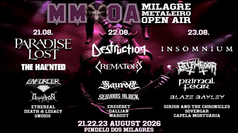 Milagre Metaleiro Open Air 2026: Cartaz Completo – Portugal