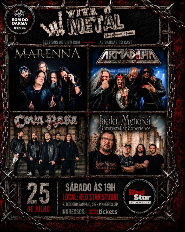 “Viva O Metal”, evento produzido pela Som do Darma, apresentará shows de quatro bandas do cast da produtora