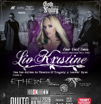 Liv Kristine chega ao Equador pela primeira vez com sua turnê pela América Latina.