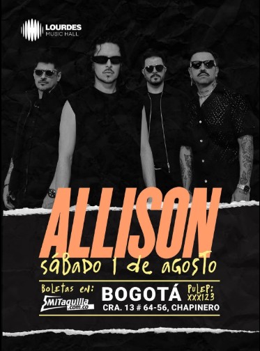 Allison regressa a Bogotá con toda la fuerza do pop punk en Lourdes Music Hall