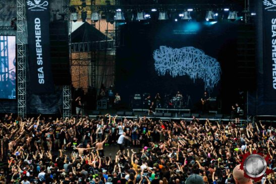 Sanguisugabogg durante apresentação no Brutal Assault 2026
