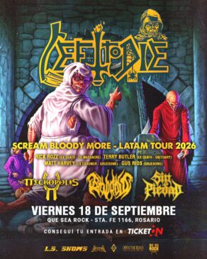 Flyer do show de Left to Die em Rosario