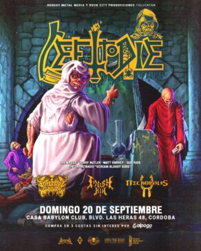 Flyer do show de Left to Die em Córdoba