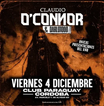 Claudio O’Connor & DarloTodo retornam a Córdoba, Argentina em uma nova etapa
