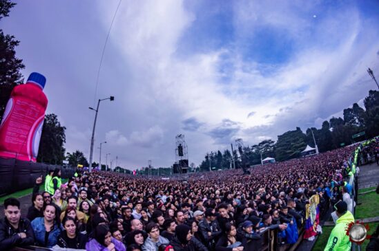 Público durante uma edição do festival Rock al Parque em Bogotá
